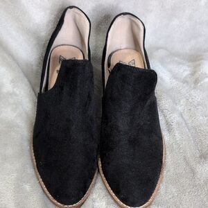 Beast Fashion Black Suede Slip-On Shoes Booties 6.5